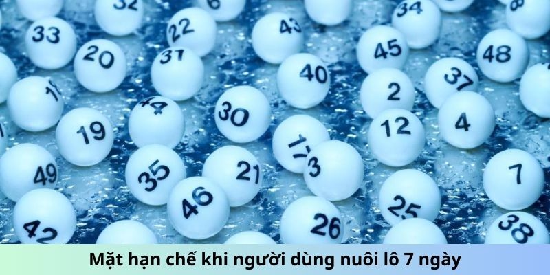 Mặt hạn chế khi người dùng nuôi lô 7 ngày